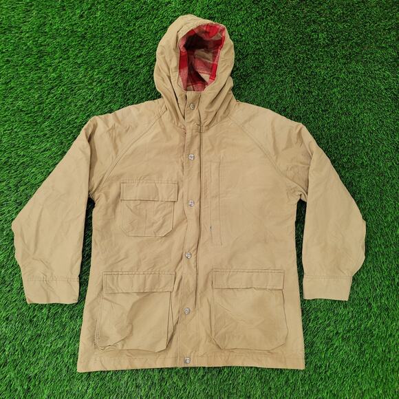 Vintage Woolrich Barn Chore Jacket Women M 21x26 Hooded Fleece Lined - Picture 1 of 16